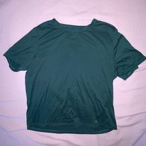 Deep green cropped tee